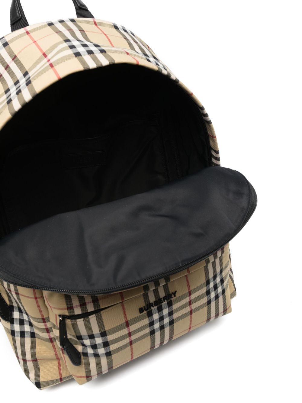 Burberry Mochila xadrez com logo