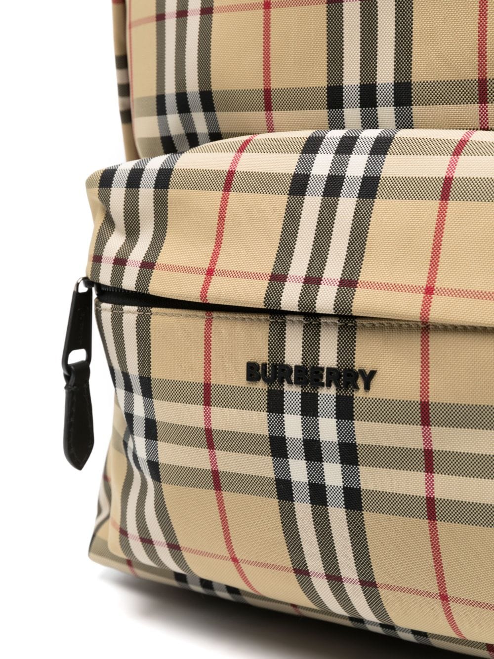 Burberry Mochila xadrez com logo