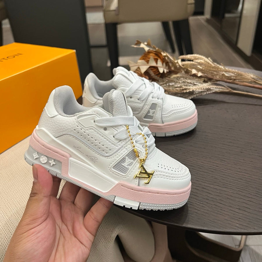 Trainer 54 LV Pink and White Infantil
