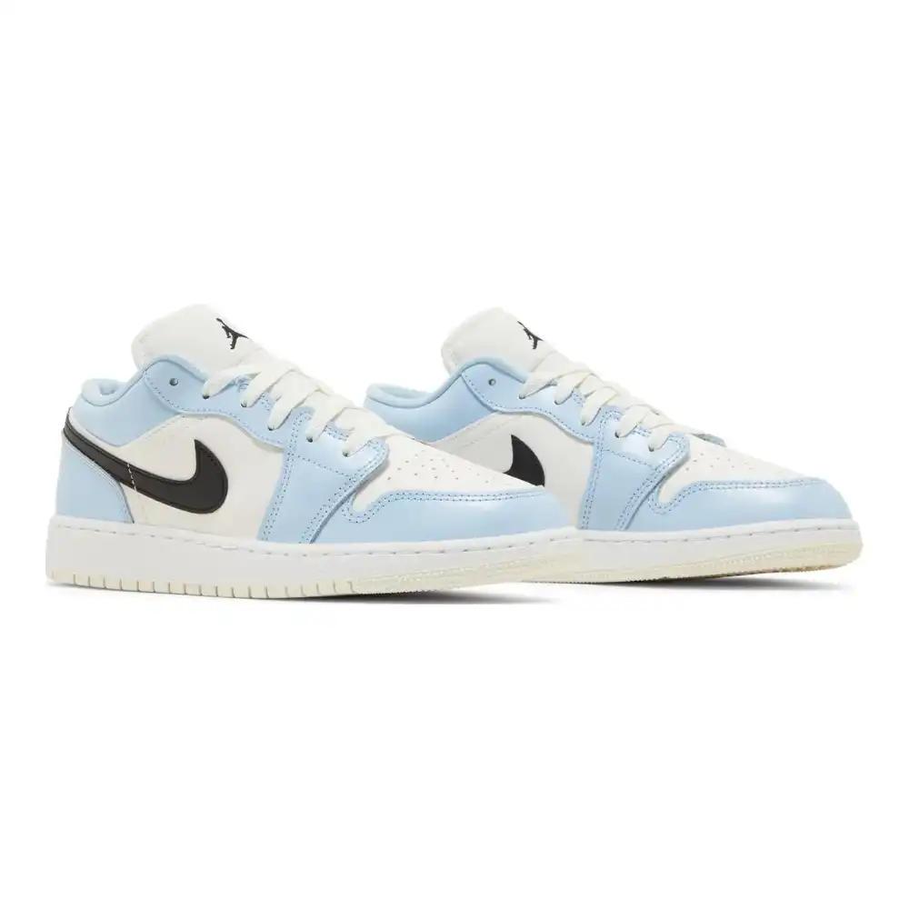 Air Jordan 1 Low Ice Blue Black Swoosh