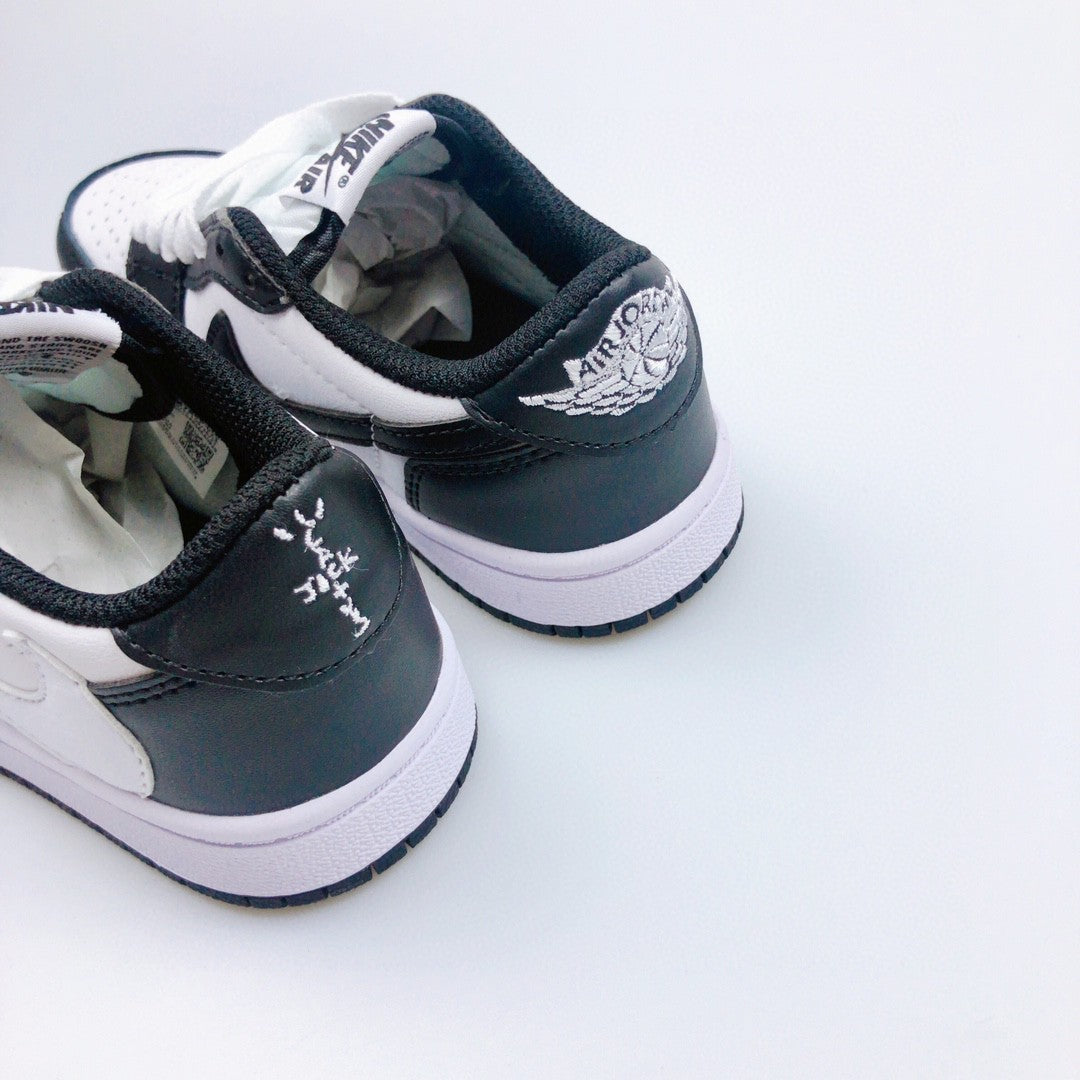 Jordan 1 Retro x Travis Scott Black White Infantil