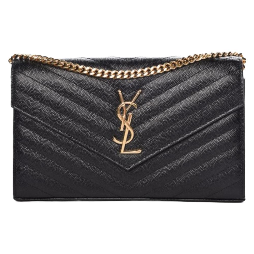 Bolsa Yves Saint Laurent Couro Genuíno Black Gold