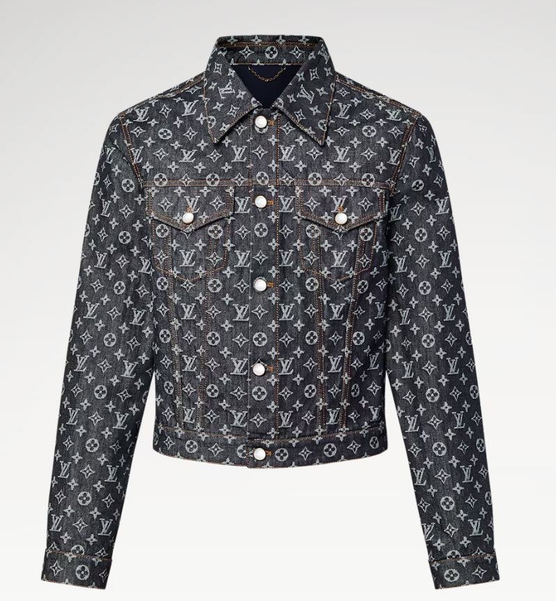 Louis Vuitton Jaqueta Jeans Jacquard Monogram