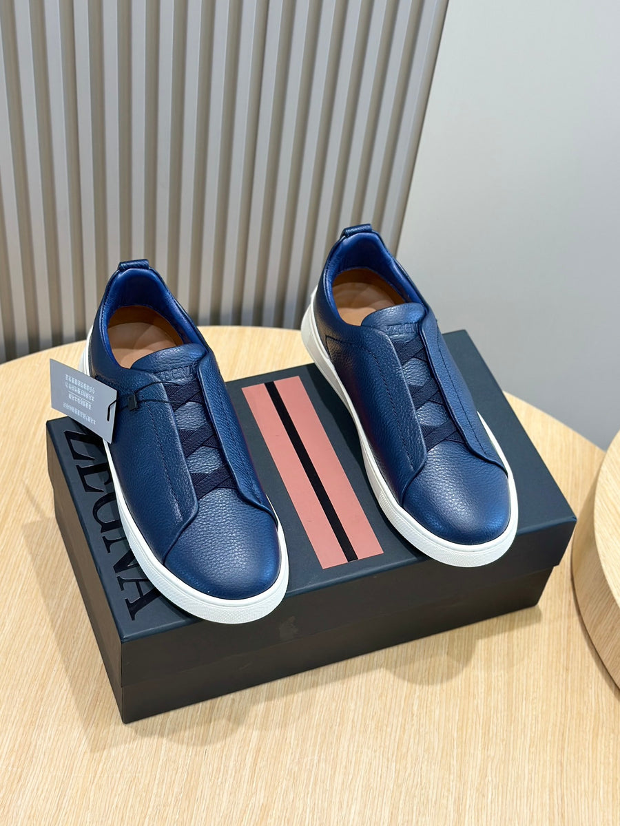 Tênis Zegna Triple Stitch Azul Marinho