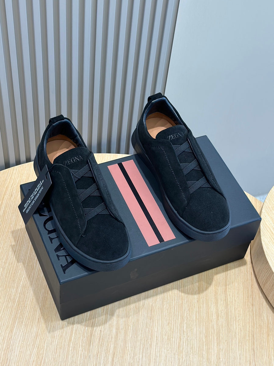 Tênis Zegna Triple Stitch Preto