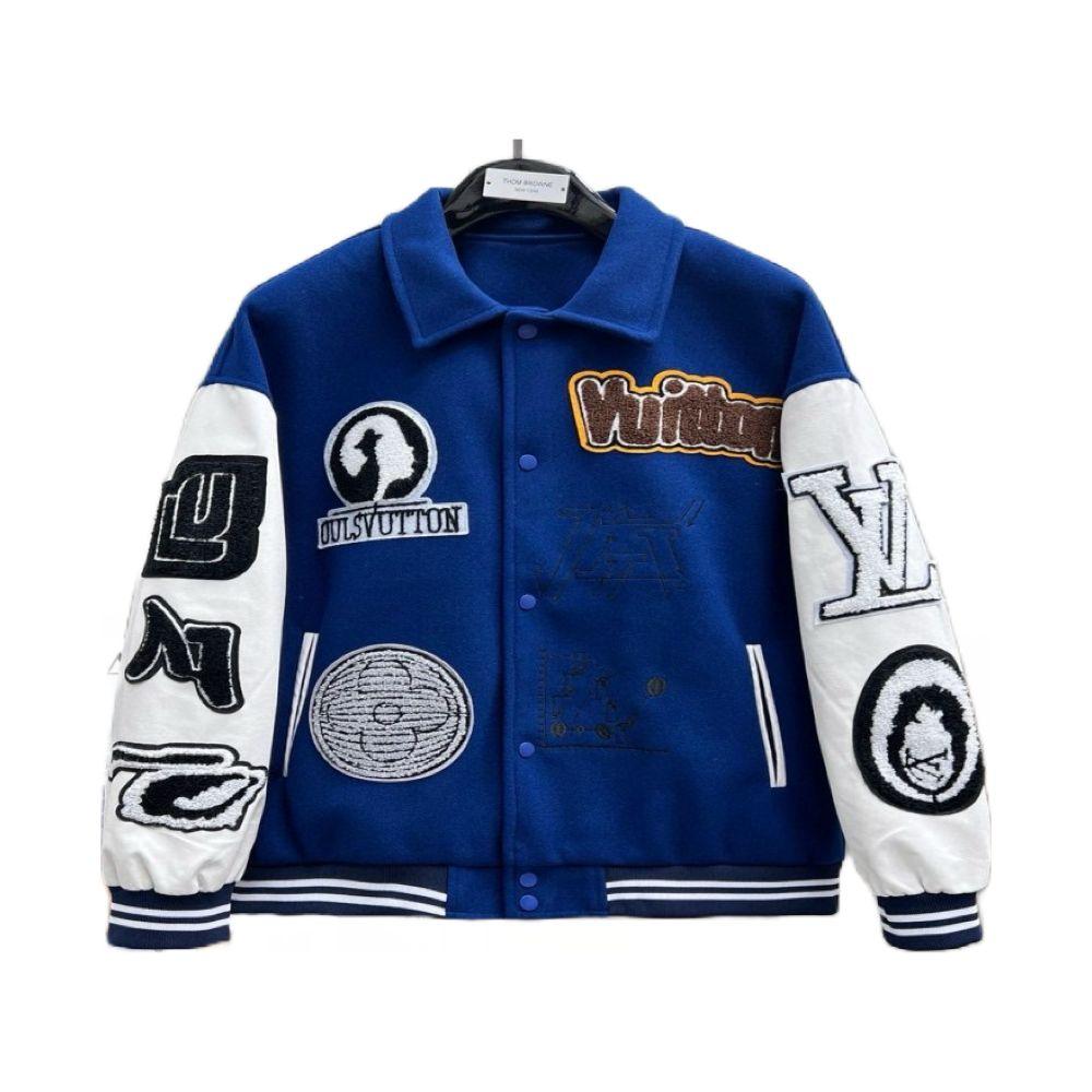 Jaqueta Louis Vuitton College Blue and White