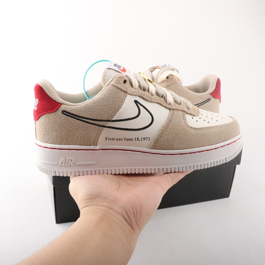 Nike Air Force 1 Low First Use Light Sail Red