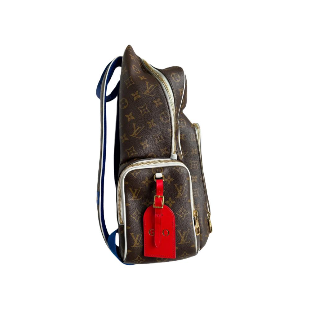 Mochila Louis Vuitton X NBA Blue Couro Genuíno