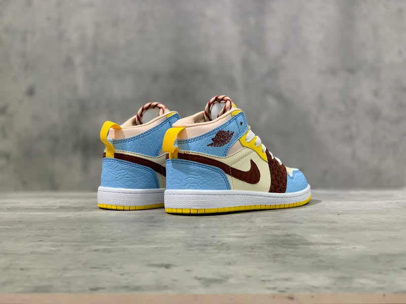Air Jordan 1 Mid Maison Chateau Infantil