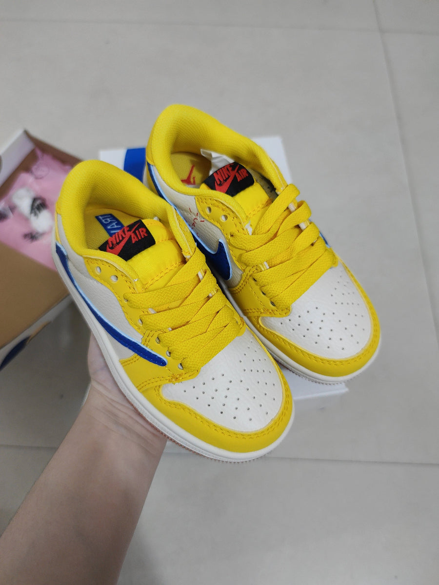 Tênis Cano Alto Basquete Infantil Amarelo Detalhes Marrom