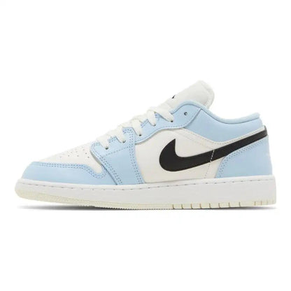 Air Jordan 1 Low Ice Blue Black Swoosh