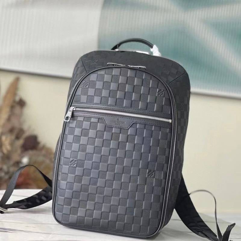 Mochila Lv Michael Damier Leather Black
