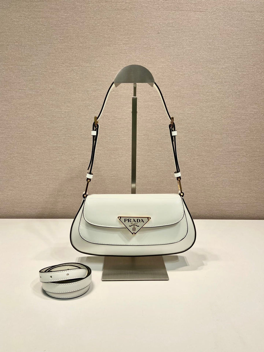 Bolsa Shoulder Couro Estruturada Preta