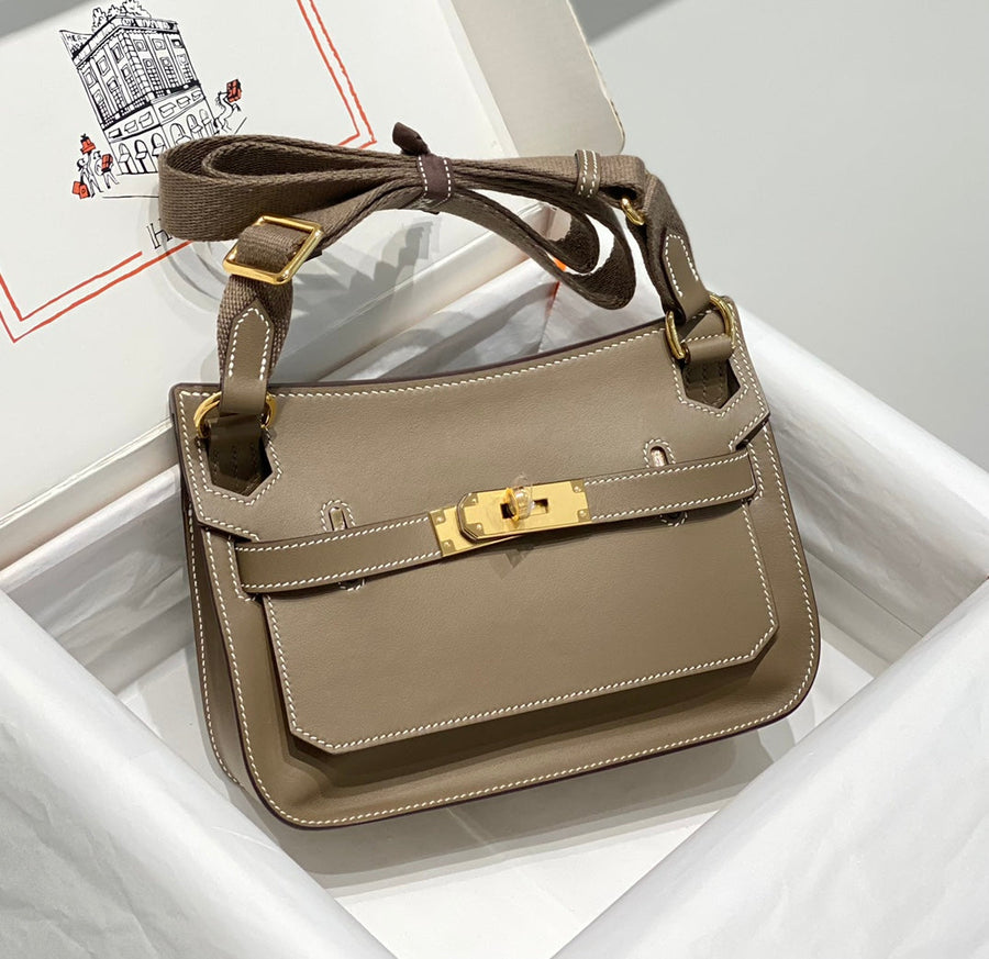Bolsa Shoulder Couro Marrom Tira Ajustável Mini