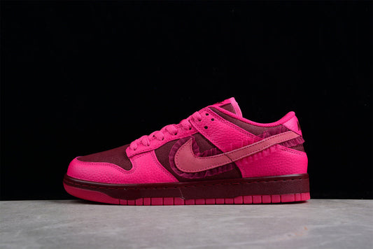 Tênis Cano Baixo Couro Rosa Detalhe Branco