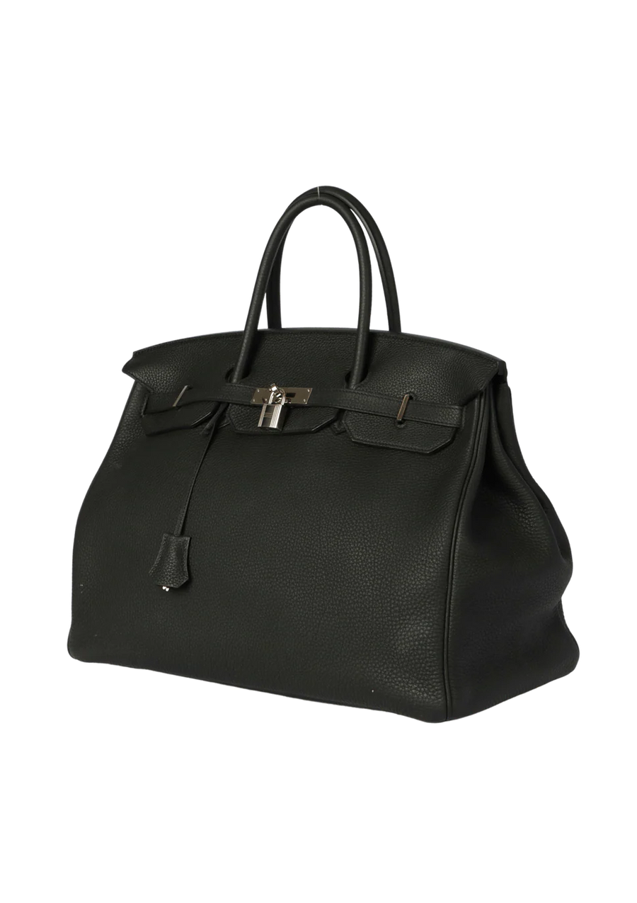 Bolsa Satchel Couro Preto com Alça Superior