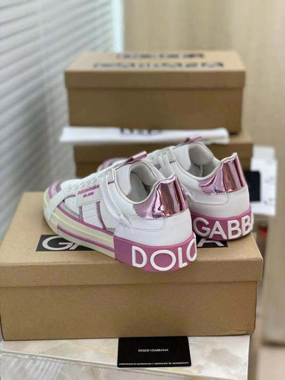 White & Pink Custom 2Zero Sneakers