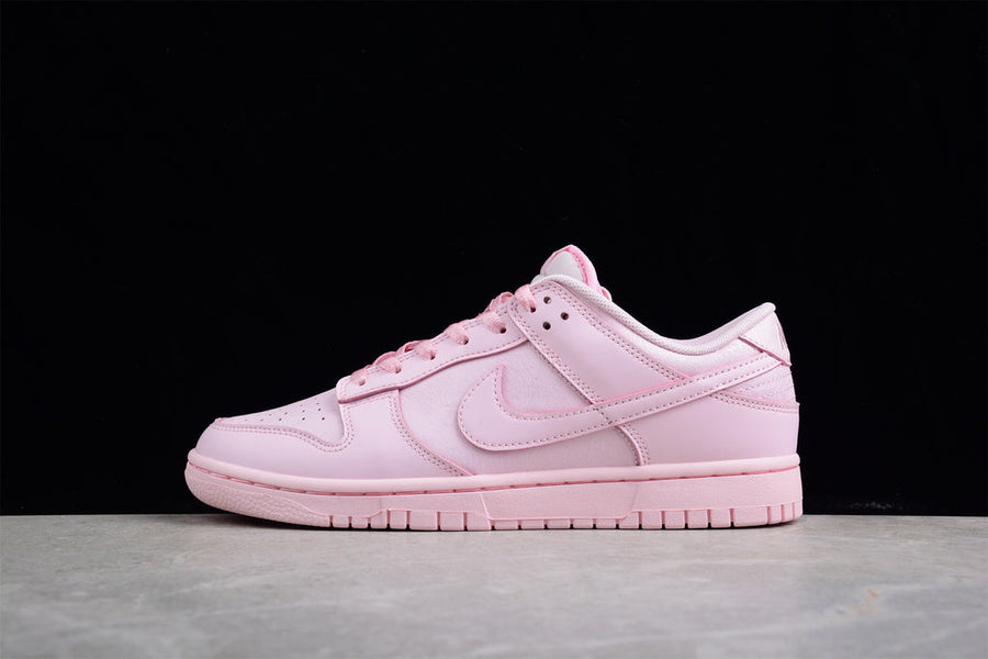 Tênis Cano Baixo Couro Rosa Prism Detalhe Branco
