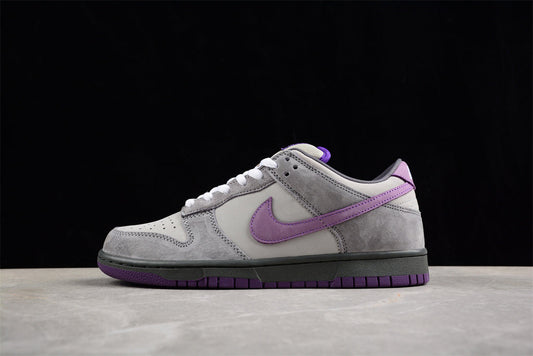 Tênis Cano Baixo Couro Roxo Detalhe Pombo
