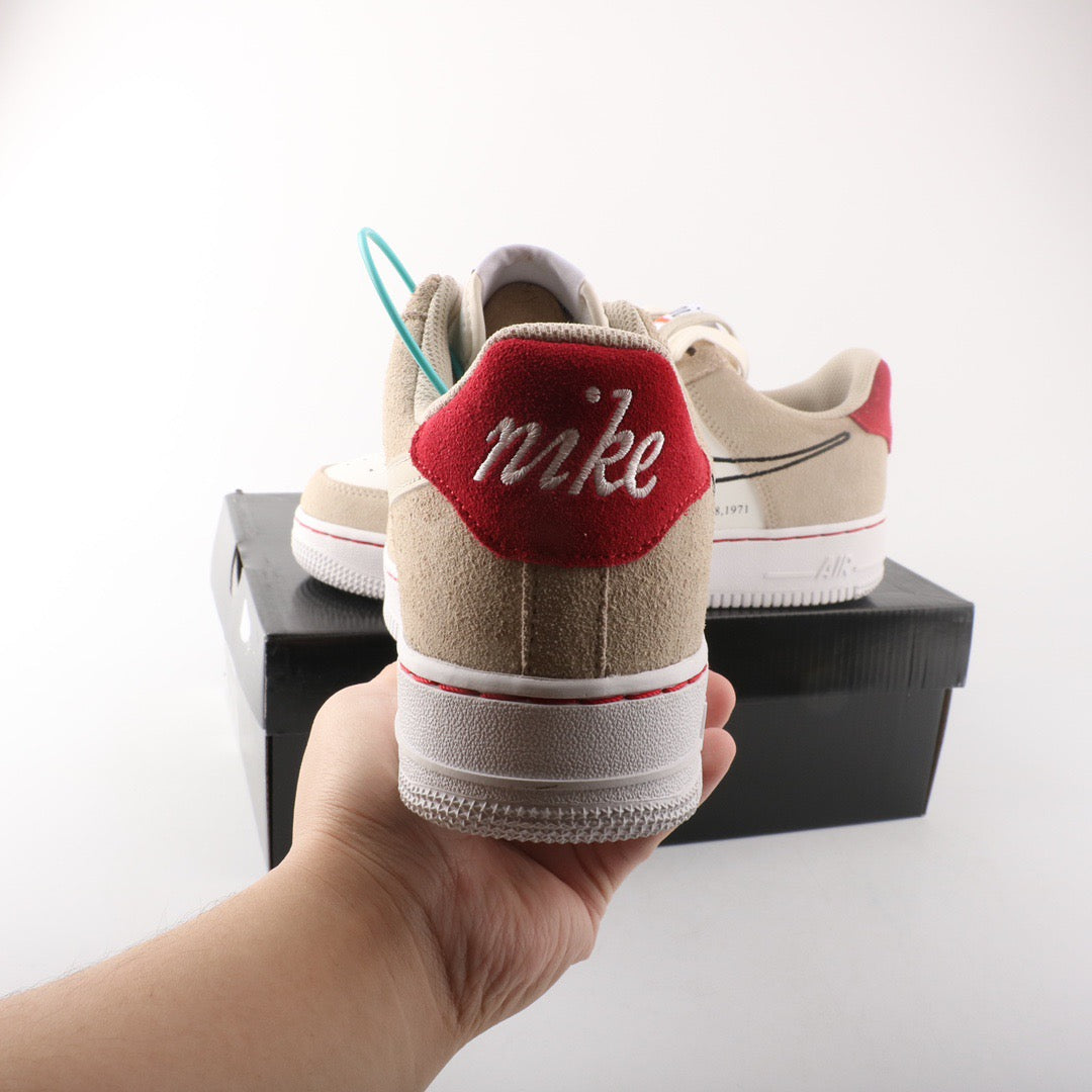 Nike Air Force 1 Low First Use Light Sail Red