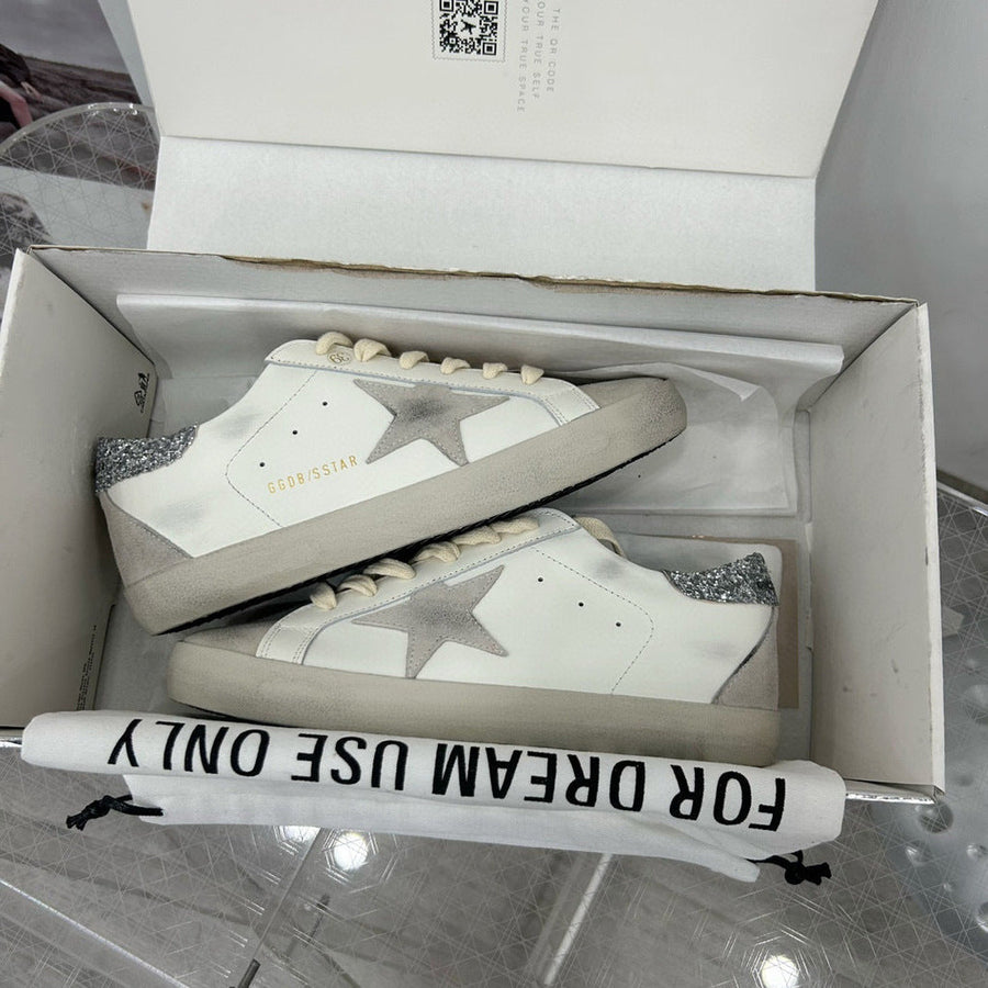 Tênis Couro Branco Solado Vintage Desgastado