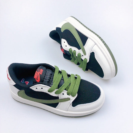 Jordan 1 Retro x Travis Scott Black and Green Infantil