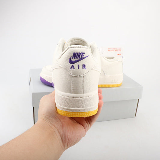 Air Force 1 Low 07 Yellow Purple H18092 - detalhe do solado