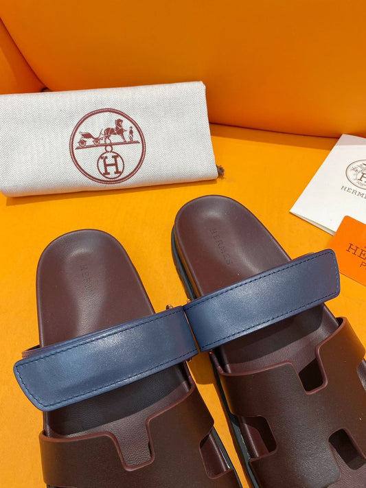 Hermes Chypre Sandal Marron Mahogany / Marine