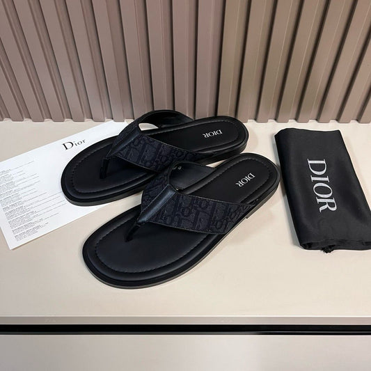 Sandália Jacquard Dior Oblique Black