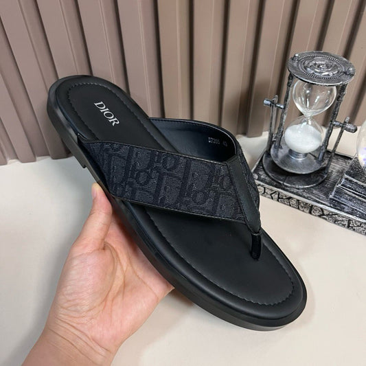 Sandália Jacquard Dior Oblique Black