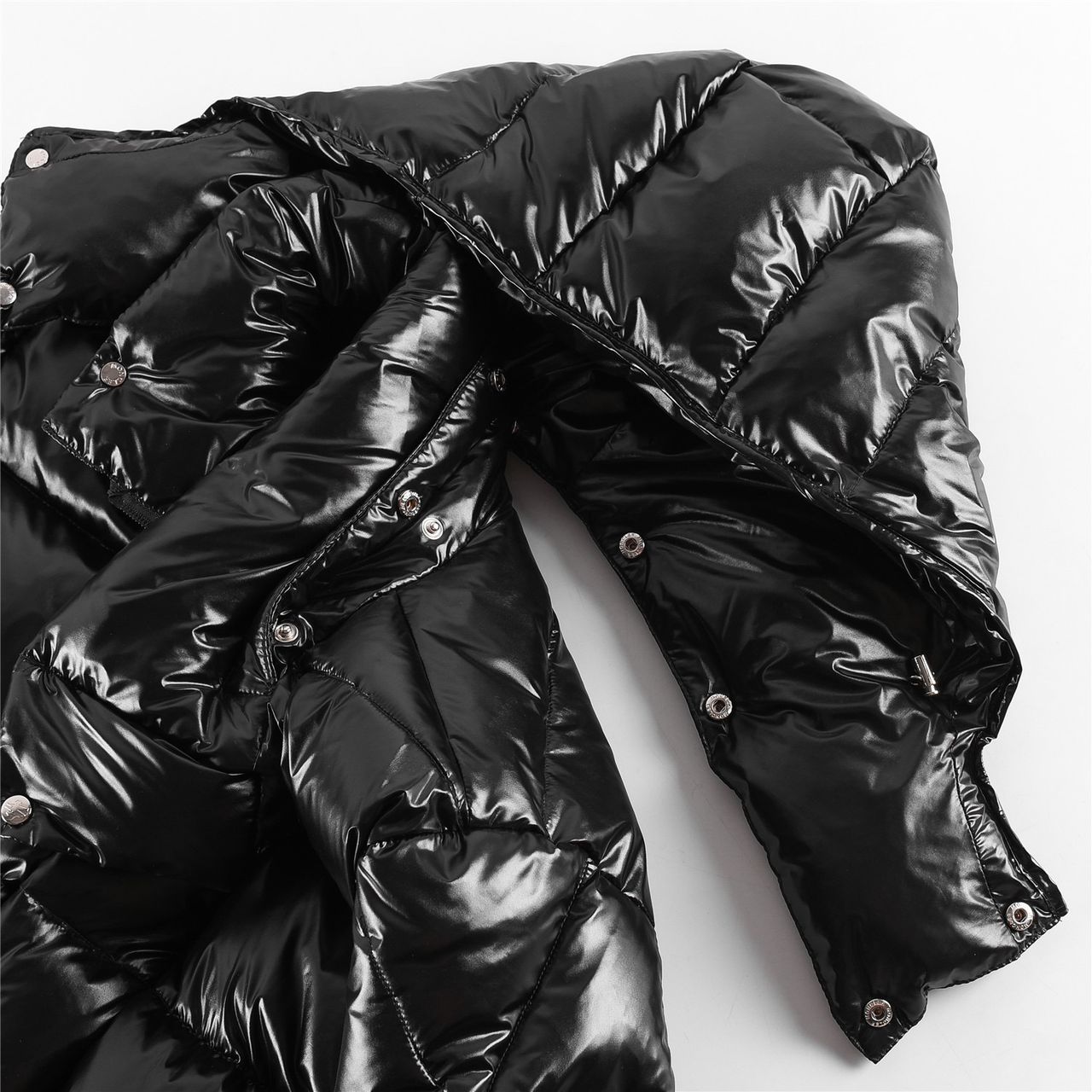 Jaqueta Parka Matelassê Nylon Preto