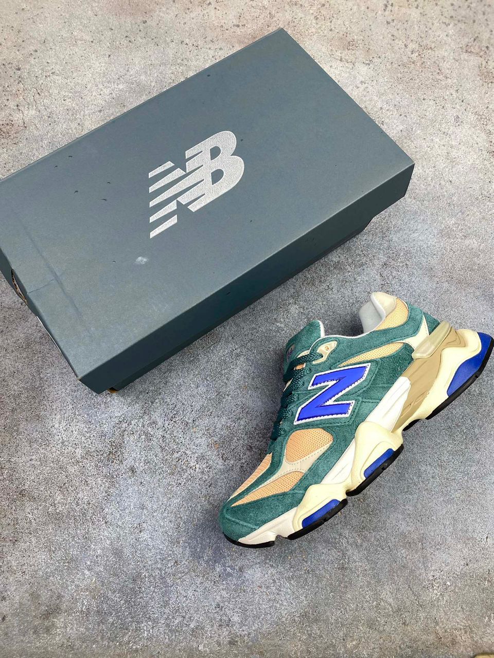 New Balance 9060 Spruce Peach Blossom Team Royal