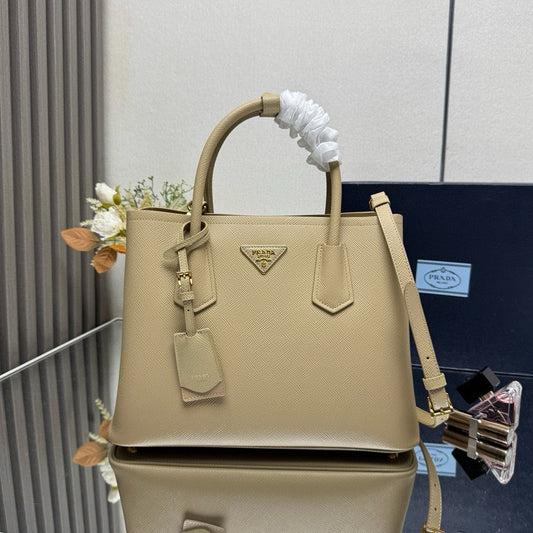 Bolsa Estruturada Couro Texturizado Bege