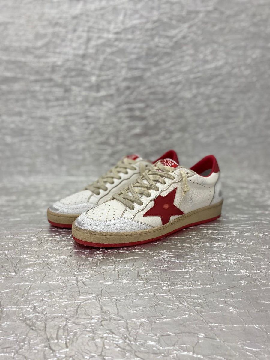 Tênis Couro Vermelho Solado Desgastado