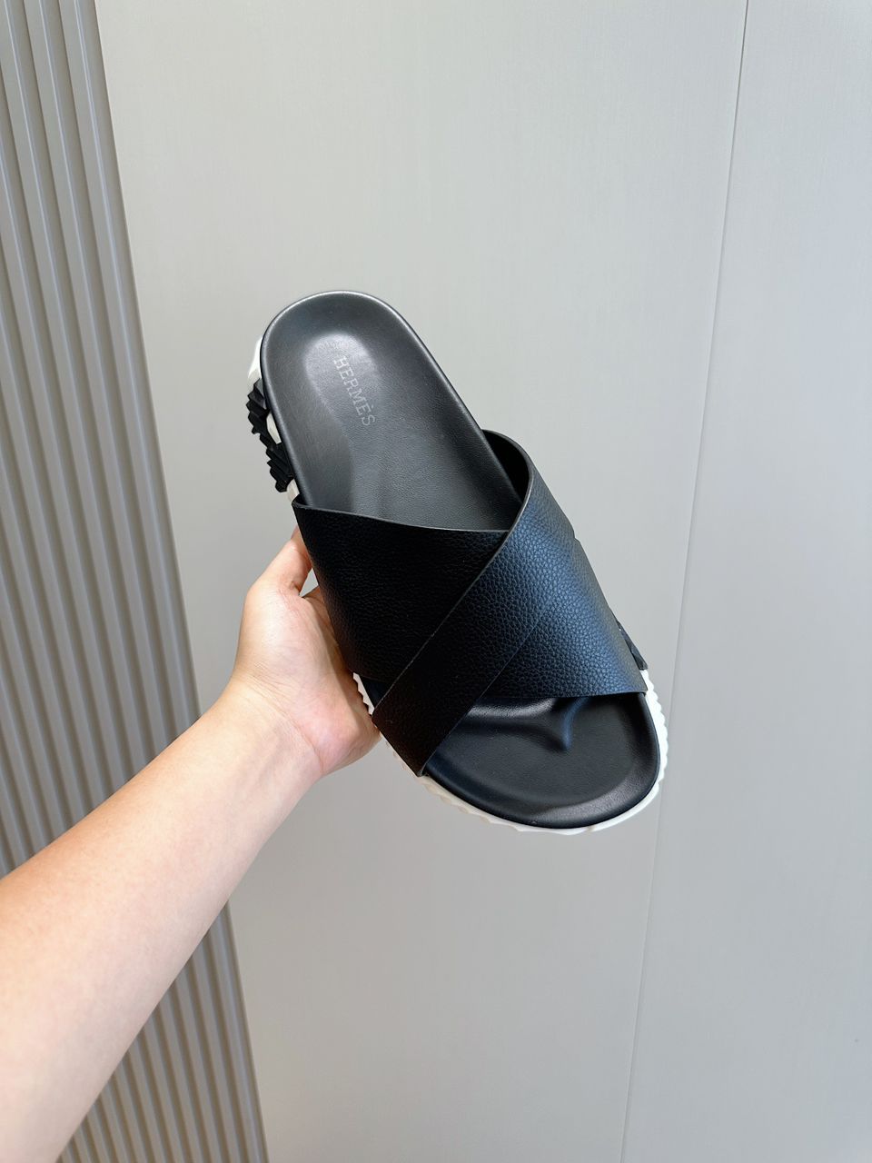 Hermes Sandal Infra Black White