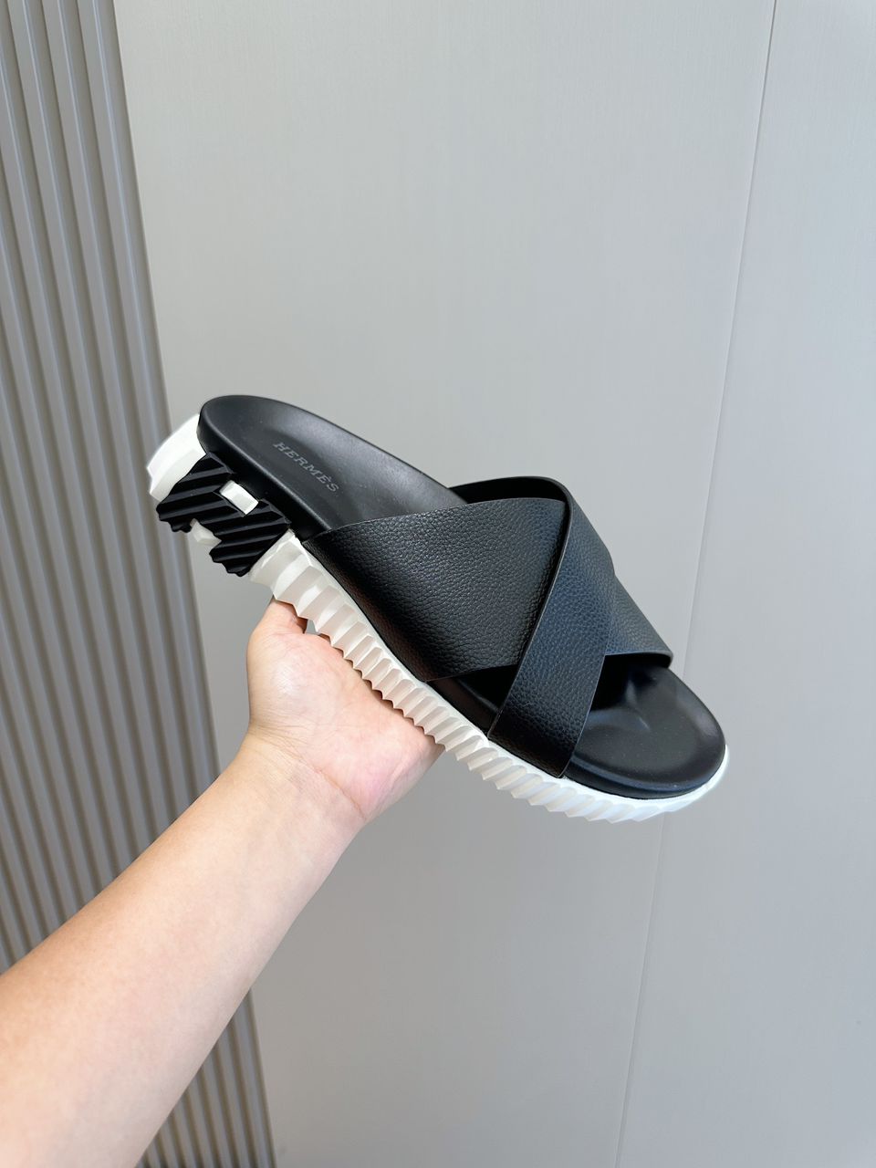 Hermes Sandal Infra Black White