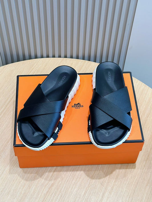 Hermes Sandal Infra Black White