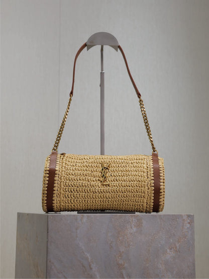 Saint Laurent Raffia Shoulder Bag