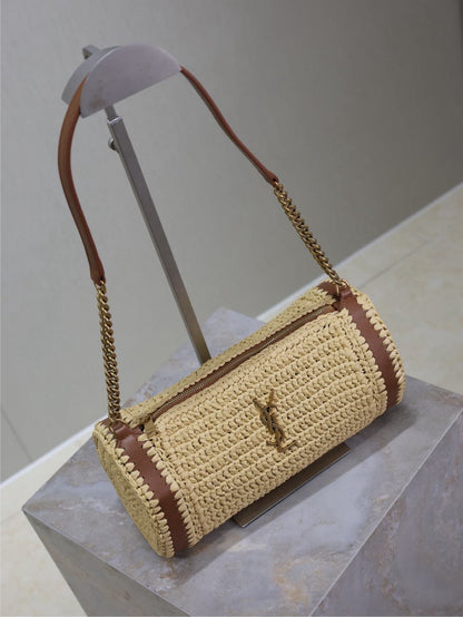 Saint Laurent Raffia Shoulder Bag