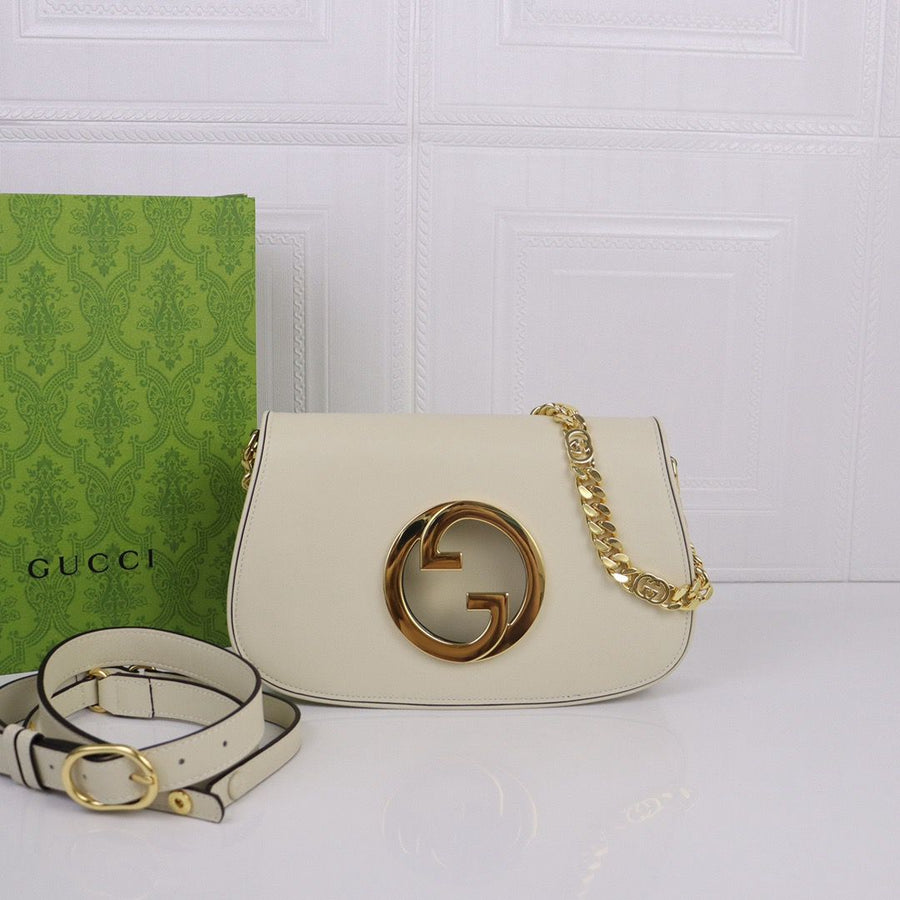 Bolsa Satchel Couro Branco Alça Corrente
