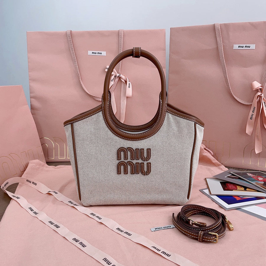 Bolsa Tote Canvas Couro Estruturada