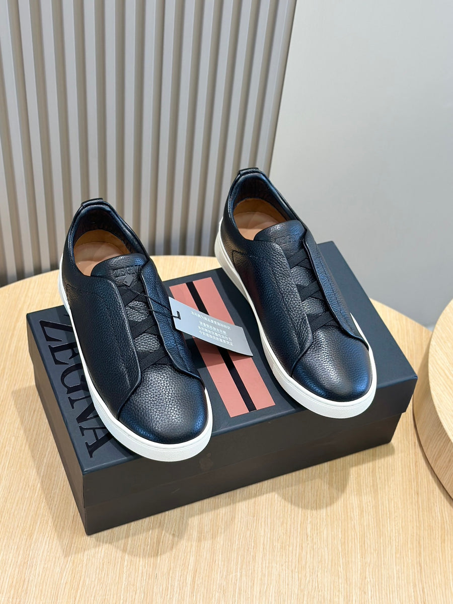 Tênis Zegna Triple Stitch Azul Petróleo