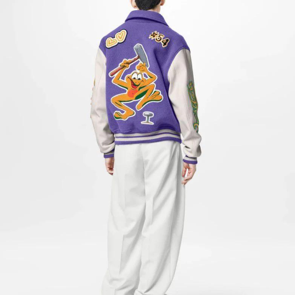 Jaqueta Louis Vuitton College Purple and White