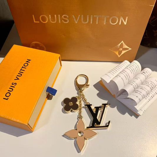 Charm de Bolsa Flor Padrão Monograma Geométrico