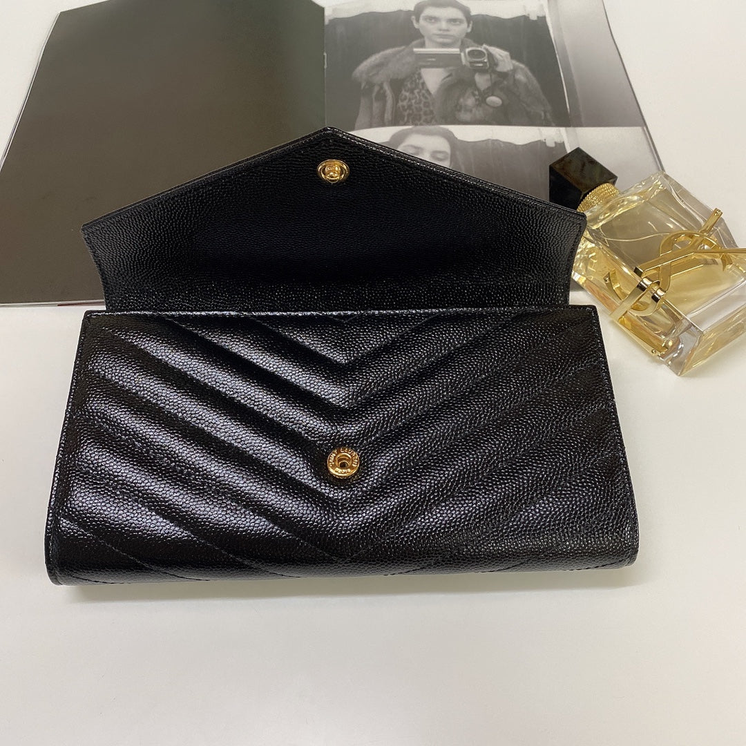Carteira Couro Preto Bifold