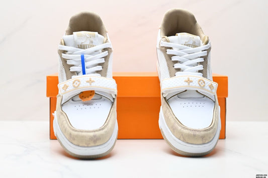 Lv Trainer Beige White Monogram