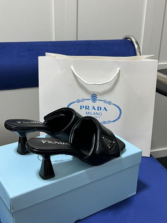 Prada Leather Mule Soft 65mm Black