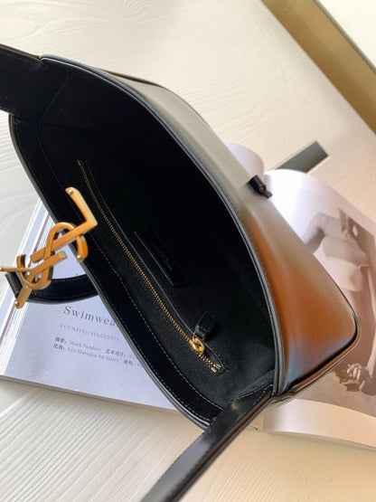 Yves Saint Laurent Mini Le 5 to 7 Leather Black