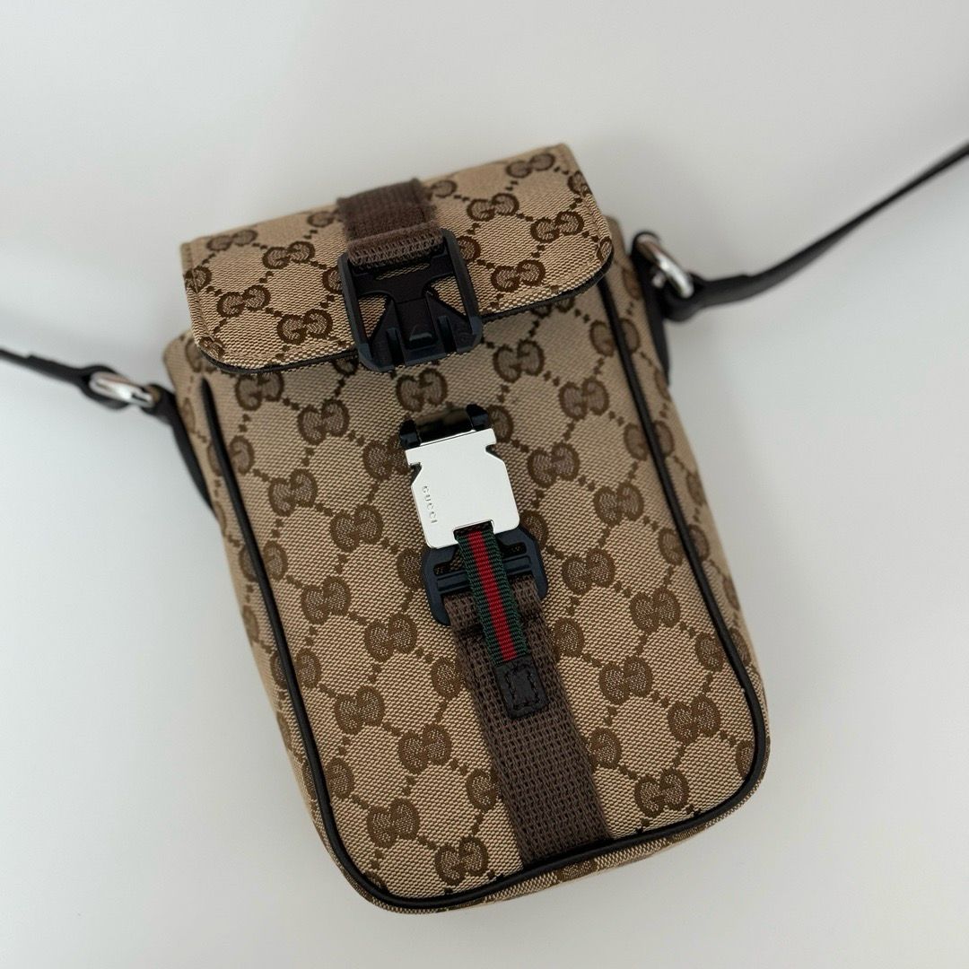 Gucci Mini GG Shoulder Bag Beige and Brown