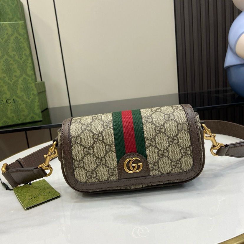Bolsa Tiracolo Couro Padrão Letras Entrelaçadas Super Mini
